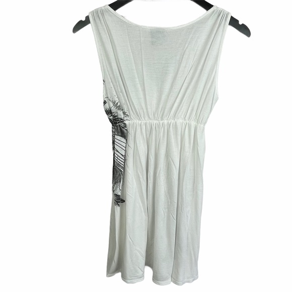 V Vintage Tank Top Western White Sleeveless Vneck - Picture 4 of 11